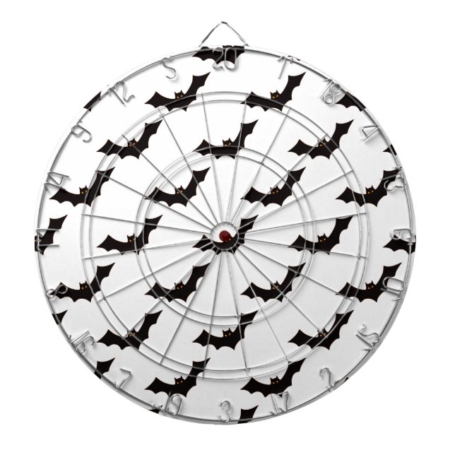 Halloween, Fledermausmuster, Trick oder Trete, Boo Dartscheibe (vorne)