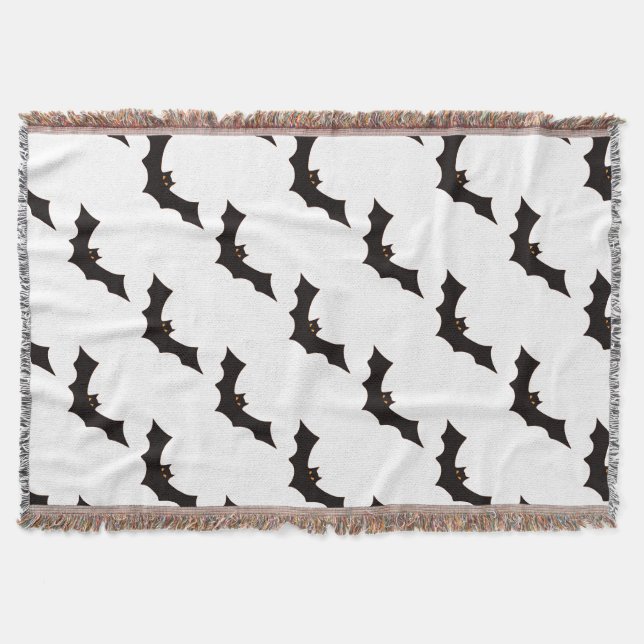 Halloween, Fledermausmuster, Trick oder Trete, Boo Decke (Vorderseite)