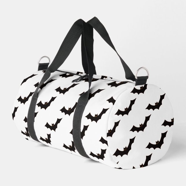 Halloween, Fledermausmuster, Trick oder Trete, Boo Duffle Bag (Linke Seite)