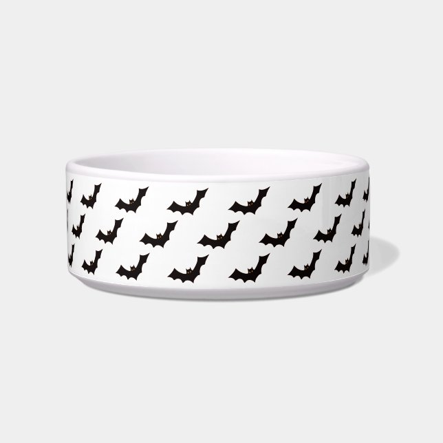 Halloween, Fledermausmuster, Trick oder Trete, Boo Napf (Vorderseite)
