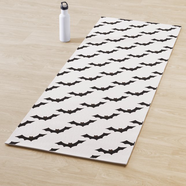 Halloween, Fledermausmuster, Trick oder Trete, Boo Yogamatte (Beispiel)