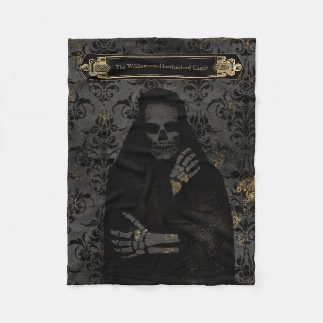 Halloween | Fleece Blanket | Grimischer Sensenmann (Vorderseite)