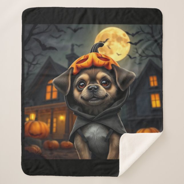 Halloween Fleece Throw 🎃 Spooky Blanket Sherpadecke (Vorderseite)