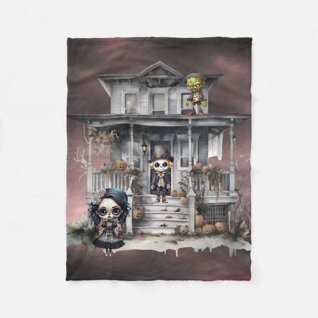 Halloween Fleecedecke (Vorderseite)