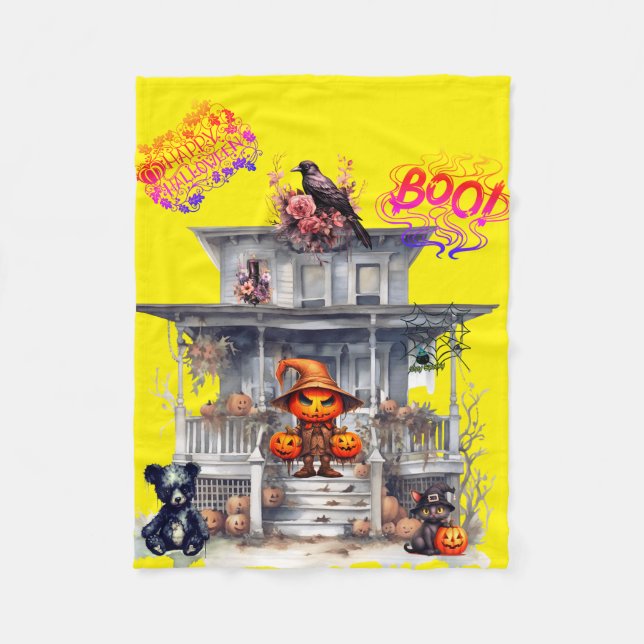 Halloween Fleecedecke (Vorderseite)