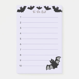 Halloween fliegende Fledermäuse auf periwinkle To- Post-it Klebezettel