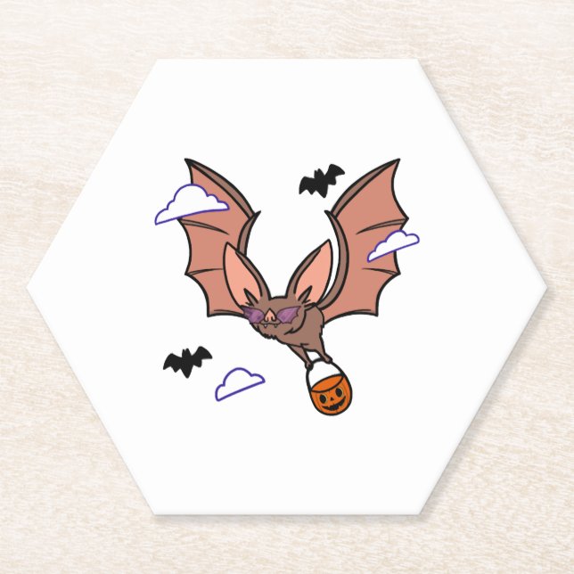 Halloween-Flieger niedlich Untersetzer (Vorderseite)