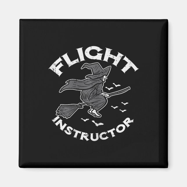 Halloween Flight Instructor Hexenkostüm Wo Magnet (Vorne)