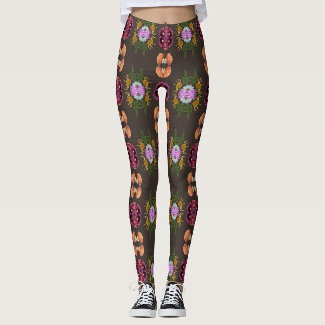 halloween floral Leggings (Vorderseite)