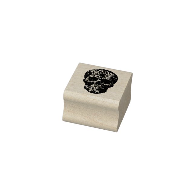 Halloween Floral Sugar Skull Gummistempel (Stempel)