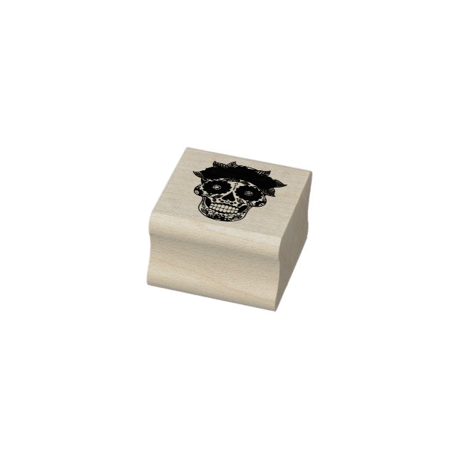 Halloween Floral Sugar Skull Gummistempel (Stempel)