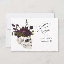 Halloween Florple et Crâne avec carte RSVP repas