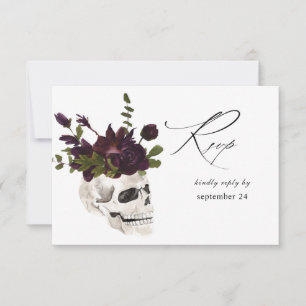 Halloween Florple et Crâne avec carte RSVP repas