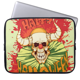 Halloween-Flyer: diabolisches Clown-Thema Laptopschutzhülle