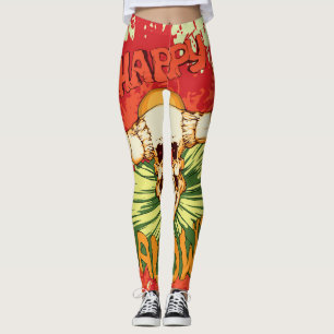 Halloween-Flyer: diabolisches Clown-Thema Leggings