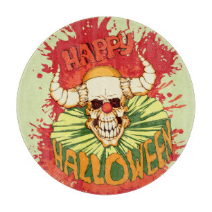 Halloween-Flyer: diabolisches Clown-Thema Schneidebrett