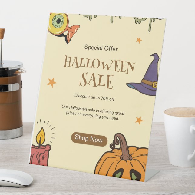 Halloween-Flyer, Halloween-Abend Sockelschild (In Situ)