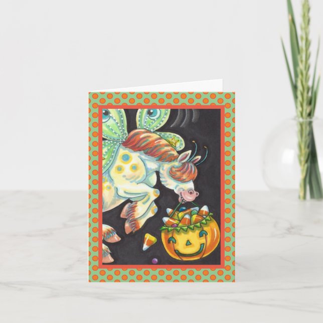 HALLOWEEN FLYHORSE CANDY CORN Blank Note Karte (Vorderseite)