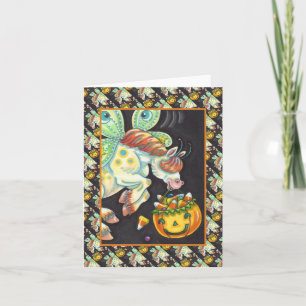 HALLOWEEN FLYHORSE, KANDY CORN Blank Note Karte