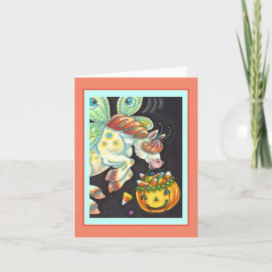 HALLOWEEN FLYHORSE, KANDY CORN Blank Note Karte