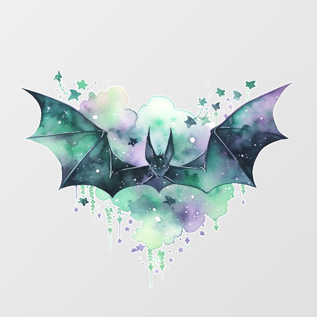 Halloween Flying Vampire Bat Fensteraufkleber (Blatt)