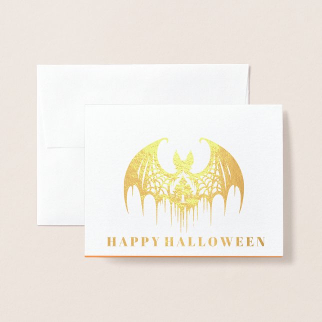 Halloween Foil Card Folienkarte (Vorderseite mit Umschlag)