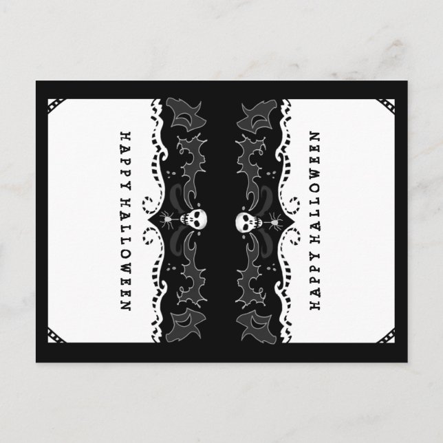 Halloween Food Drink BLANK Zelt Card - SCHREIBEN S Postkarte (Rückseite)