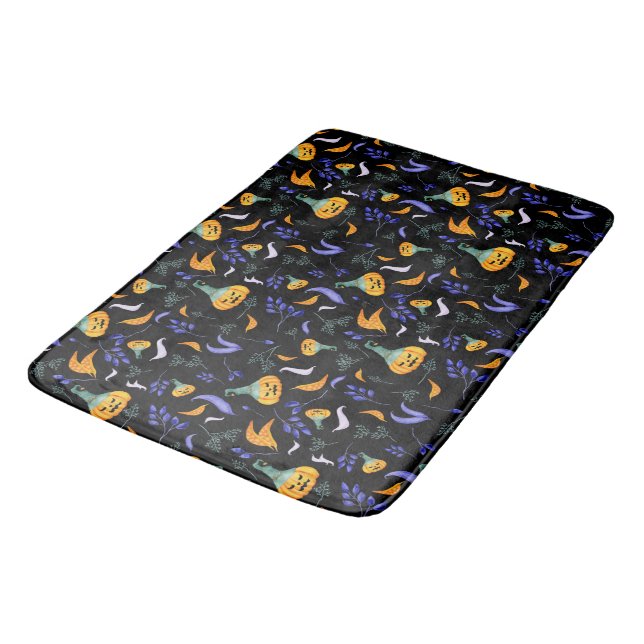 Halloween Forest Bath Mat Badematte (Schrägansicht)