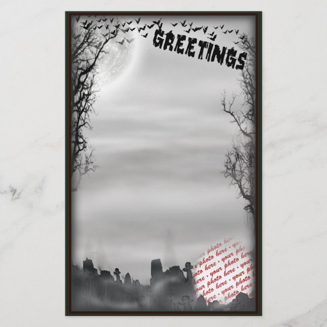 Halloween-Foto Briefpapier (Vorderseite)