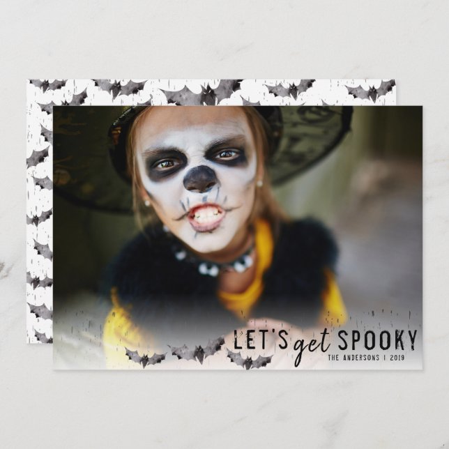 Halloween Foto Einladung (Vorne/Hinten)