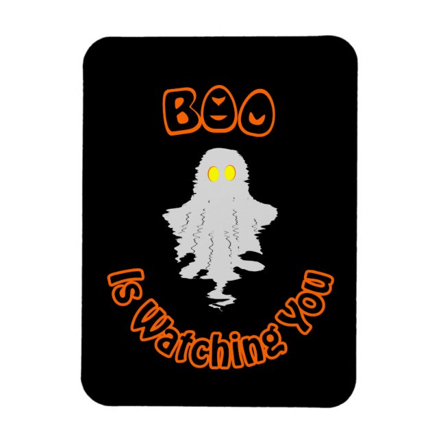Halloween Foto Magnet | Boo beobachtet dich (Vertikal)