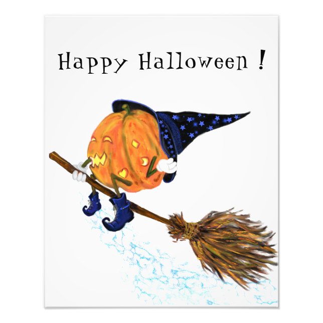 Halloween Foto Print Hexenkürbis (Vorne)