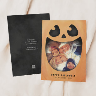 Halloween-Fotokarte   Kürbis-Kürbislaterne Einladung
