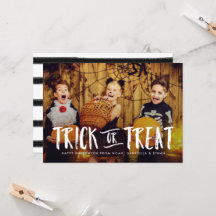 Halloween-Fotokarte Trick oder behandeln