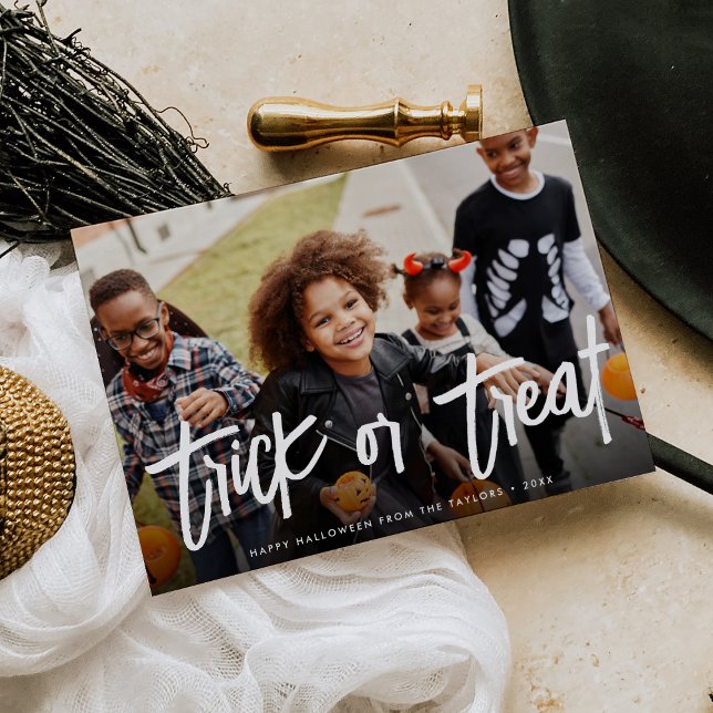 Halloween-Fotokarte Trick oder Treat Karte (Von Creator hochgeladen)