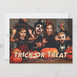 Halloween-Fotokarte Trick oder Treat Karte