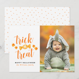 Halloween-Fotokarten für Trick oder Treat Karte