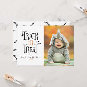 Halloween-Fotokarten für Trick oder Treat Karte
