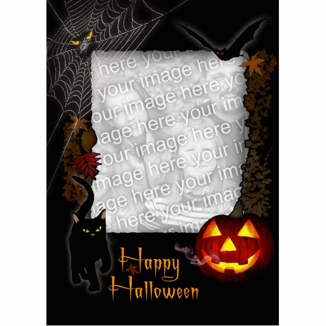 Halloween Frame (Upload Ihres Fotos) Freistehende Fotoskulptur (Vorne)