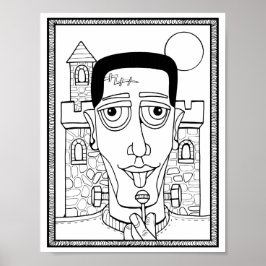 Halloween Frank Lollipop Farbgestaltung Poster
