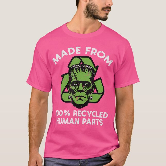 Halloween Frankenstein Recycled Parts Costume Men  T-Shirt (Vorderseite)