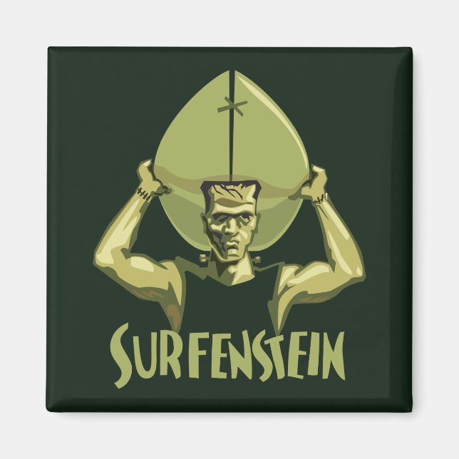 Halloween Frankenstein surfen Magnet (Vorne)