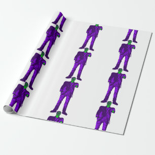 halloween frankensteinmonster gruselig geschenkpapier