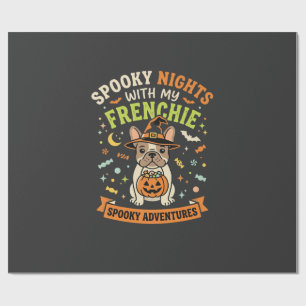 Halloween Französisch Nachtbegleiter Geschenkpapier