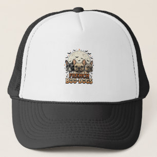 Halloween Französische Boo Hunde Lustig Vintage_1 Truckerkappe