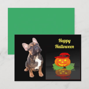 Halloween französische Bulldogge French Bulldog Save The Date