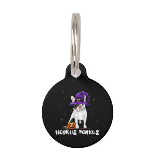 Halloween Französische Bulldogge Hexe Honkus Ponku Haustiermarke