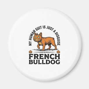 Halloween-Französische-Bulldogge-Kürbis-Kostüm-Shi Magnet