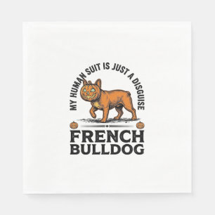 Halloween Französische Bulldogge Kürbis Kostüm Shi Serviette
