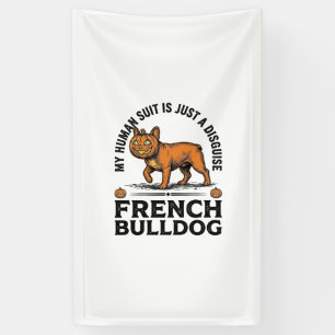 Halloween-Französische-Bulldogge-Kürbiskostüm-Shir Banner